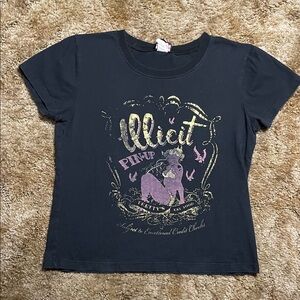 ILLICIT Clothing Brand Woman’s T Shirt Y2K Style Size XL made in USA